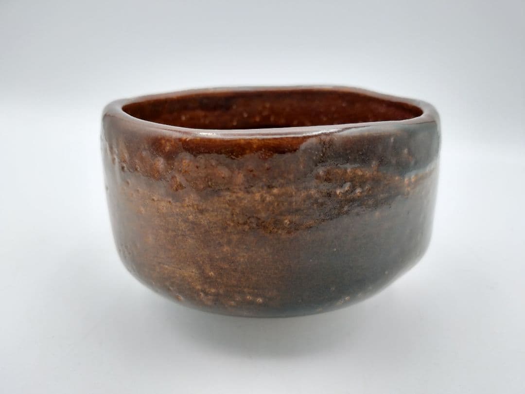 a931 茶碗 飴楽 大樋年郎 木箱入 古物 10代大樋長左衛門 　茶道具