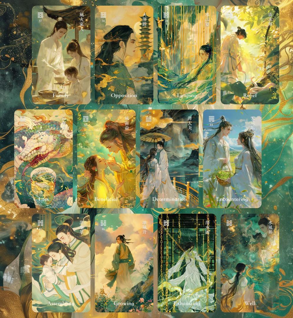 【正規品イーチンオラクルカード】美麗＆幻想的✨白蛇を象徴とした幽玄イラストデッキ