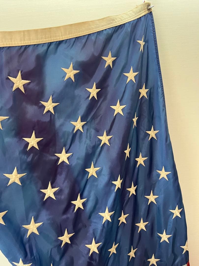 美品　ビンテージ　アメリカ　星条旗　フラッグ　アメリカンフラッグ　刺繍　大型