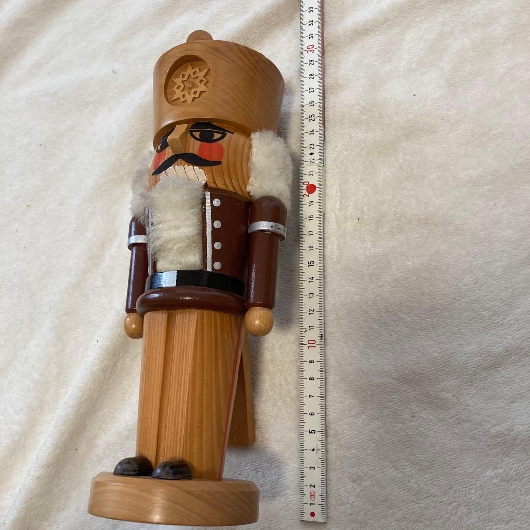東ドイツ製 エルツ山地 アンティーク伝統的木製くるみ割り人形 28cm