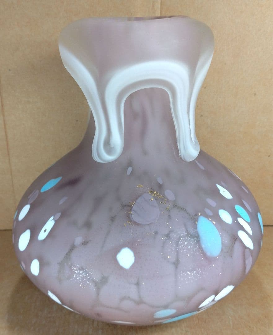 【本物保証】藤田喬平 手吹 流光 共箱 808回毎日オークション出品現物 無傷